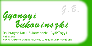 gyongyi bukovinszki business card